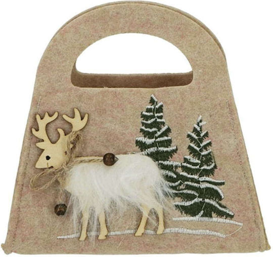 Marhome Perna Decorativă de Crăciun Figurină Bej 16x16buc