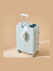 Kourk Medium Hard Blue Travel Suitcase with 4 Wheels Height 69cm