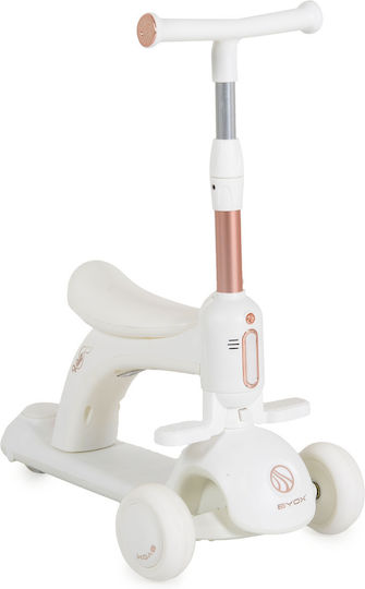 Byox Kids Scooter Velvet Royal 3-Wheel with Seat White