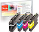 Peach Πακέτο Συμβατών Μελανιών Εκτυπωτή InkJet Brother LC-221VALBP 350 Σελίδων Πολλαπλό (Color) 1τμχ