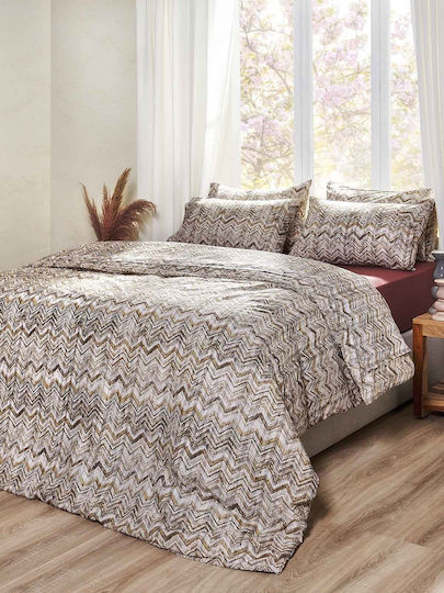 Πειραϊκή Πατραϊκή Σετ Μονή 170x250cm Agadir Beige