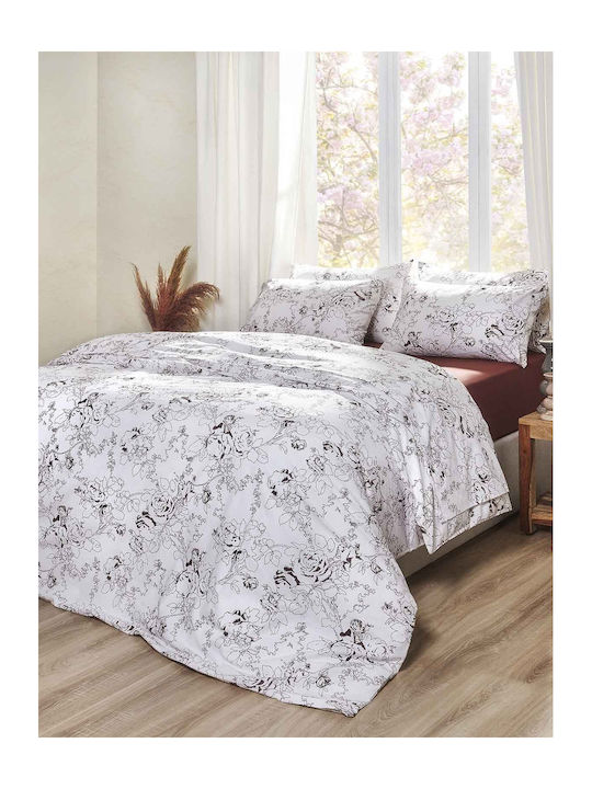 Peiraiki Patraiki Duvet Cover Set Cotton Queen with 2 Pillowcases 230x250 Sanderson Brown