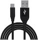Cablu Power Data Spacer Smartphone USB Type-C M La USB Type-C M Împletit Pachet Retail 1m Argintiu "spdc-typec-typec-brd-sl-1.0" Include TVA 0.06 Lei