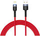 Tellur Lightning Cable Led 3a Nylon 1.2m Red