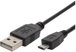 Regular USB 2.0 σε micro USB 1m Μαύρο