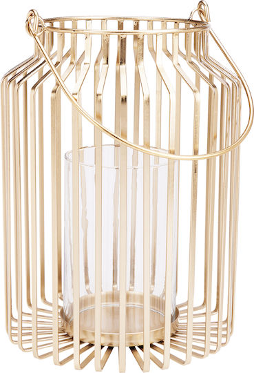 Metallic Lantern Gold 20x20x29cm