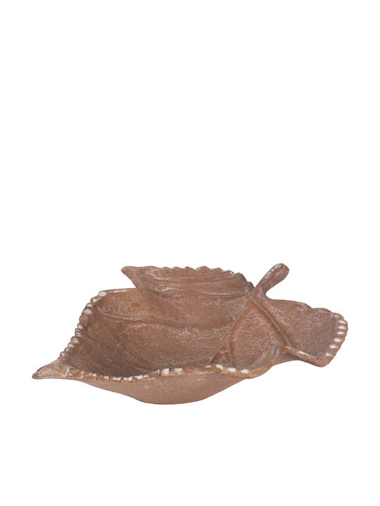 Διακοσμητικό Μπωλ Αλουμινίου Καφέ 22x18cm