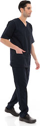 IdealPress Scrub Unisex Hose & Bluse Set Schwar...