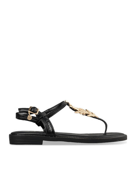 Envie Shoes Women's Flat Sandals in Black Color