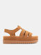 Women's Flat Sandals Flatforms in Brown Color