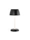 Zafferano Metall Tischlampe LED mit Weiß Schirm und Basis