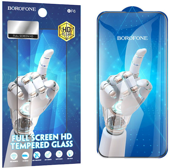 Borofone Full Glue Screen Protector 10τμχ Μαύρο (iPhone 17 / 17 Pro / 16 Pro)