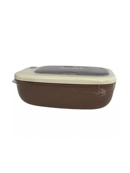Cutie pentru Mâncare Plastic Maro 13x20.5cm 1buc