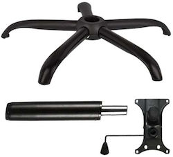 CM Set for Office Chair Metallic 3 Pieces Black
