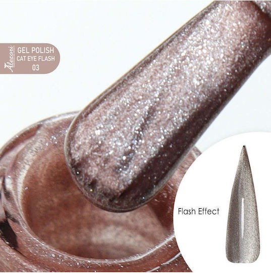 Alezori Halb-permanenter Nagellack 03 Katzenauge 15ml 1Stück