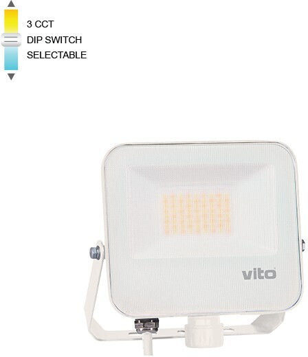 Vito Στεγανός Προβολέας LED 30W Θερμό Λευκό 3000K IP66