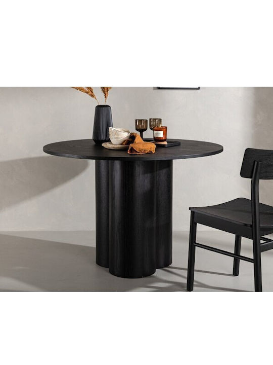 Dallas 3195 Round Table Dining Room Wooden Blac...
