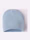 Kinder Mütze Stoff Hellblau