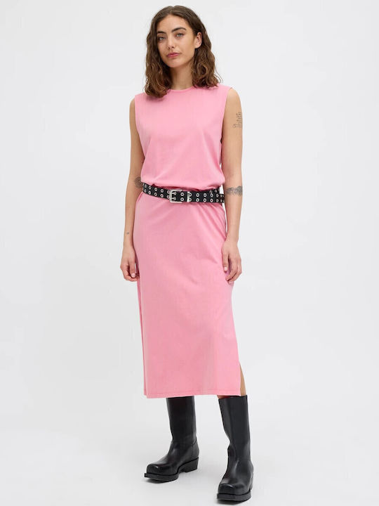 Jack & Jones Summer Midi Knitted Dress Pink