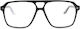 Snob Milano Testarossa Snv224 C001z Men's Acetate Prescription Eyeglass Frames Aviator Clip-On Black