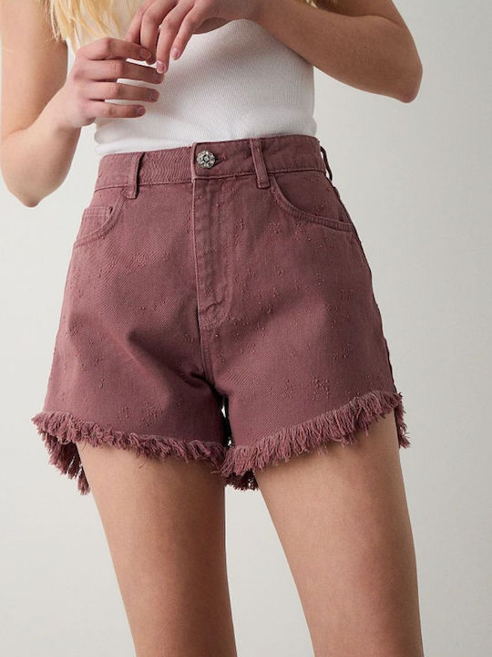 BSB Molly Women's Jean High-waisted Shorts Berry