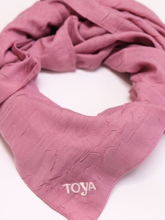 Toya Γυναικείο Φουλάρι Ροζ
