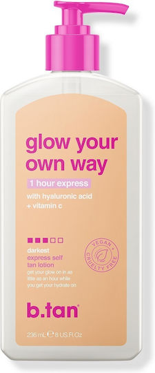 B.Tan Glow Your Own Way Express Автобронзант Лосион За Тяло 236ml