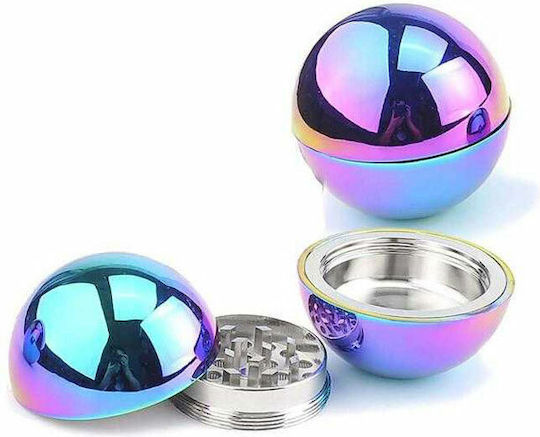 Grinder Τρίφτης Μεταλλικός Ball Rainbow 53mm 2 Parts