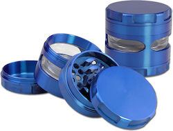 Grinder Τρίφτης Παράθυρο Μπλε 56mm 4 Parts