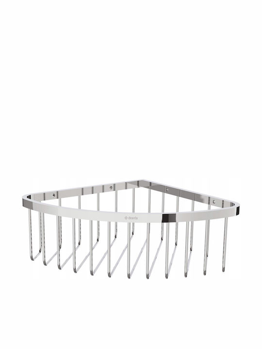 Deante Corner Wall Mounted Bathroom Shelf Metallic Gray