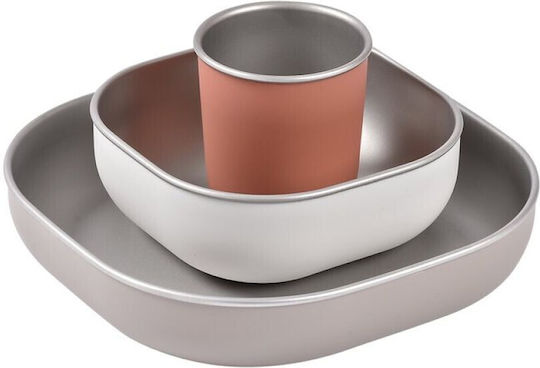 Beaba Feeding Set made of Metal Orange 3pcs