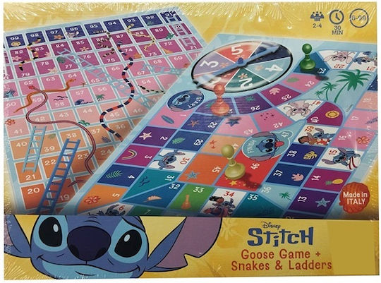 Επιτραπέζιο Παιχνίδι Παιχνίδι της Χήνας Stitch & Φιδάκι για 2-4 Παίκτες 6+ Ετών Lisciani Giochi