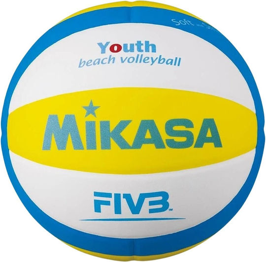 Mikasa Sbv Beach Volleyball Ball Yellow-Blue-White Size 5