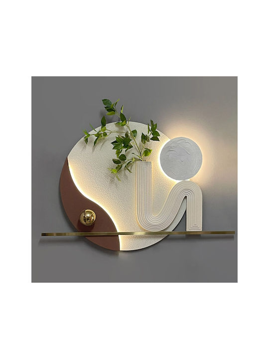 Marhome Wooden Painting with LED Lighting 80x80cm