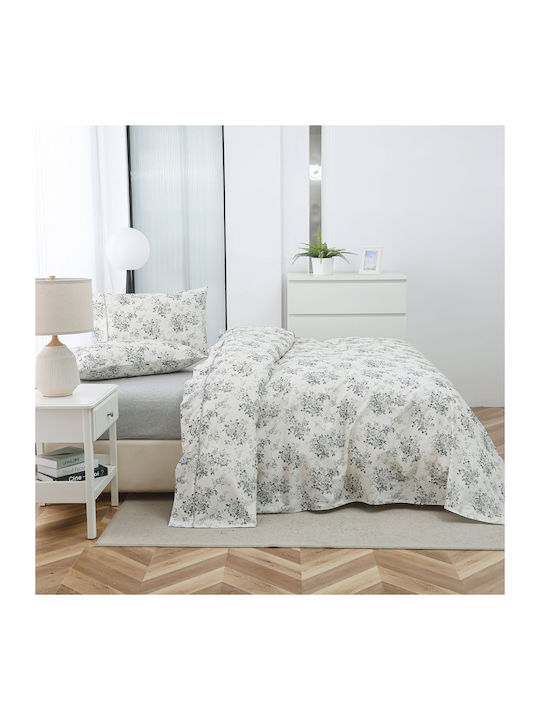 Liolios Home Sheet Sets Queen 245x270cm. Gray 4pcs