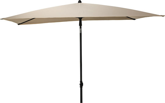 Square Aluminum Garden & Terrace Parasol Beige 1.25x1.25xHeight 2m