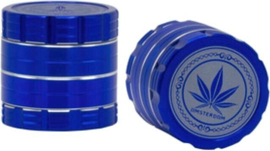 Amsterdam Tobacco Grinder 40mm 4 Parts Rgn-22 Blue Aluminium