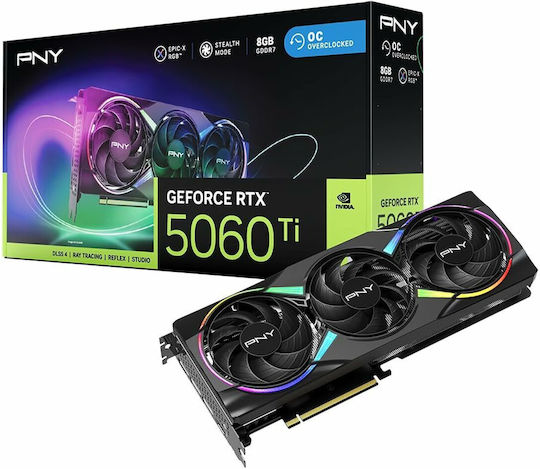 PNY GeForce RTX 5060 Ti 8GB GDDR7 EPIC-X RGB OC CU TREI