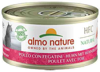 Natural Hfc Wet Food for Cats with Chicken, Liver, Rice and Meat Gluten-Free 70gr