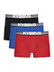 Мъжки боксерки Black, Red, Royal Blue 3Опаковка