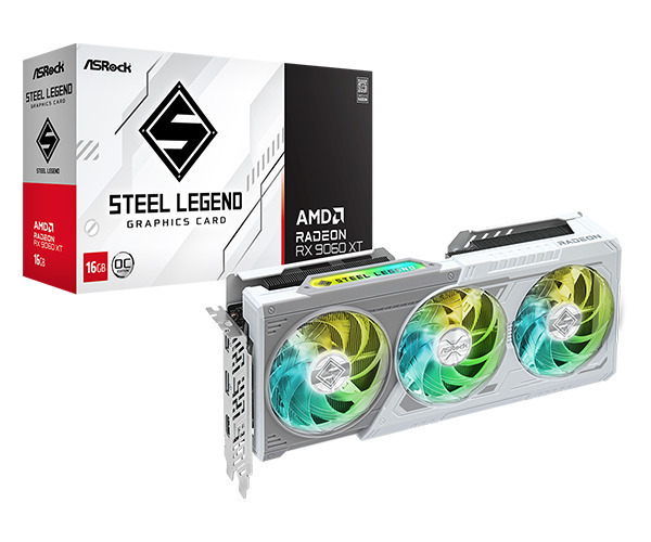 ASRock Radeon RX 9060 XT 16GB GDDR6 Steel Legend OC Κάρτα Γραφικών