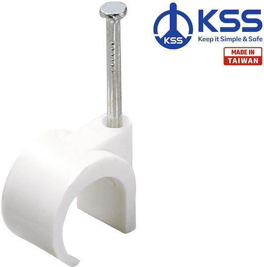 Wire Clip Cable Coaxial 5-7/20 White Color Box Pnc-0507 Kss 02.022.0146 500 Pieces