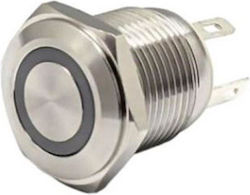 Flm16-fj-2-e-white Μπουτον Φ16mm 12v Λευκο Φωτισμο Kal Electronics