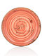 By Bone Plate Shallow made of Porcelain Orange with Diameter 25cm 6pcs