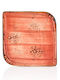 By Bone Plate Shallow Square made of Porcelain Orange 30cm 6pcs
