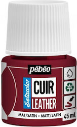 Vopsea Leather Pebeo 45ml Roșu Închis