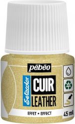Vopsea Leather Pebeo 45ml Auriu cu Strălucire