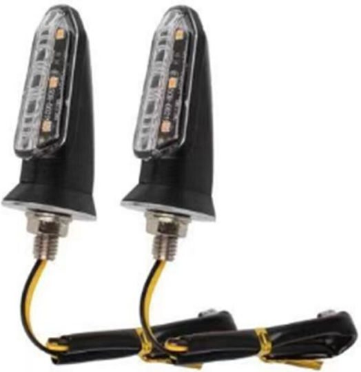 Mini Motorcycle LED Flash 8mm Yellow Light Transparent Sy-mtzxd0191