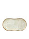By Bone Ambience Serving Platter Oval made of Porcelain Yellow