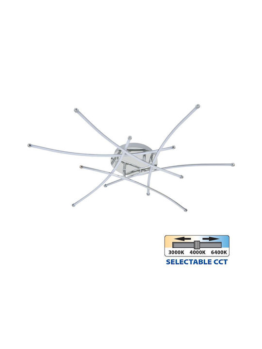 Vivalux Ceiling Mount Light 80cm Silver with Integrated LED